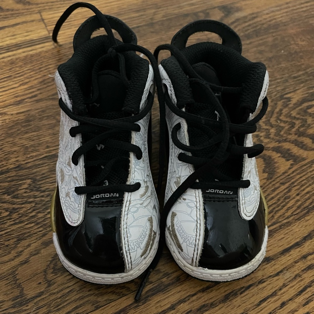 Black and white Jordan's